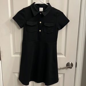 Zara- collar dress with pearl buttons Sz 11-12
